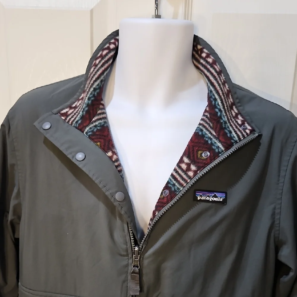 Patagonia Reversible Snap T Glissade Saltillo Fleece 3/4 Zip Size Small